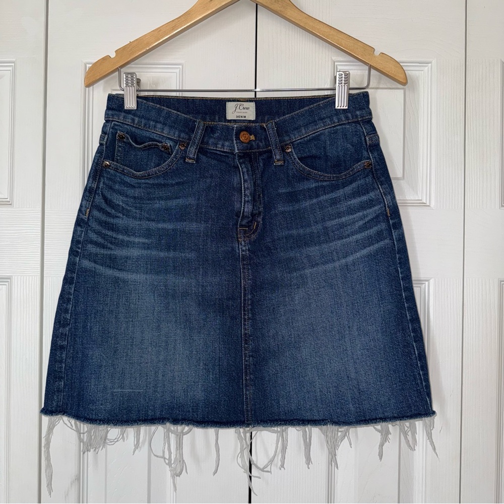 J crew denim mini skirt size 26